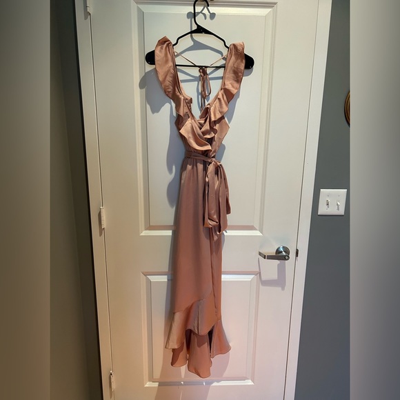 Show Me Your MuMu Samantha Ruffle Wrap Dress Size M - Picture 6 of 7